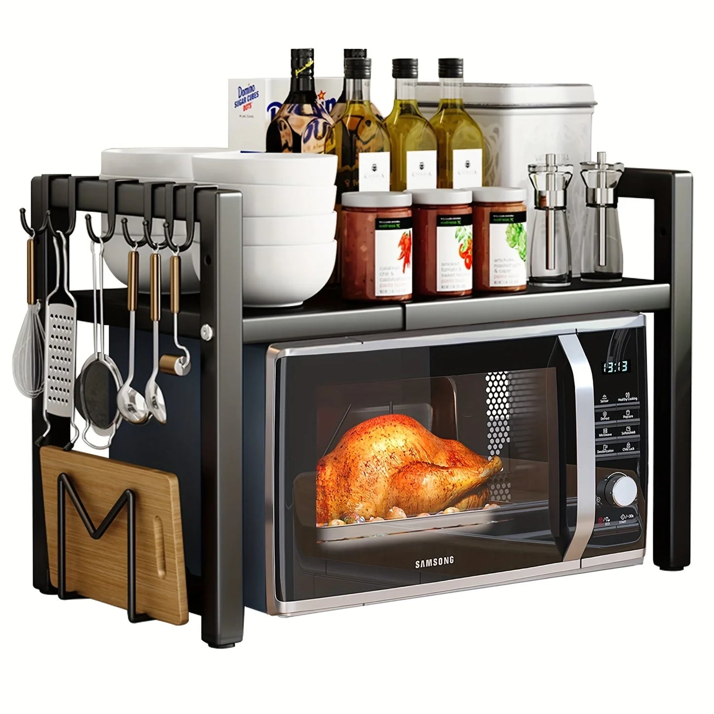 Expandable Microwave Shelf Rack