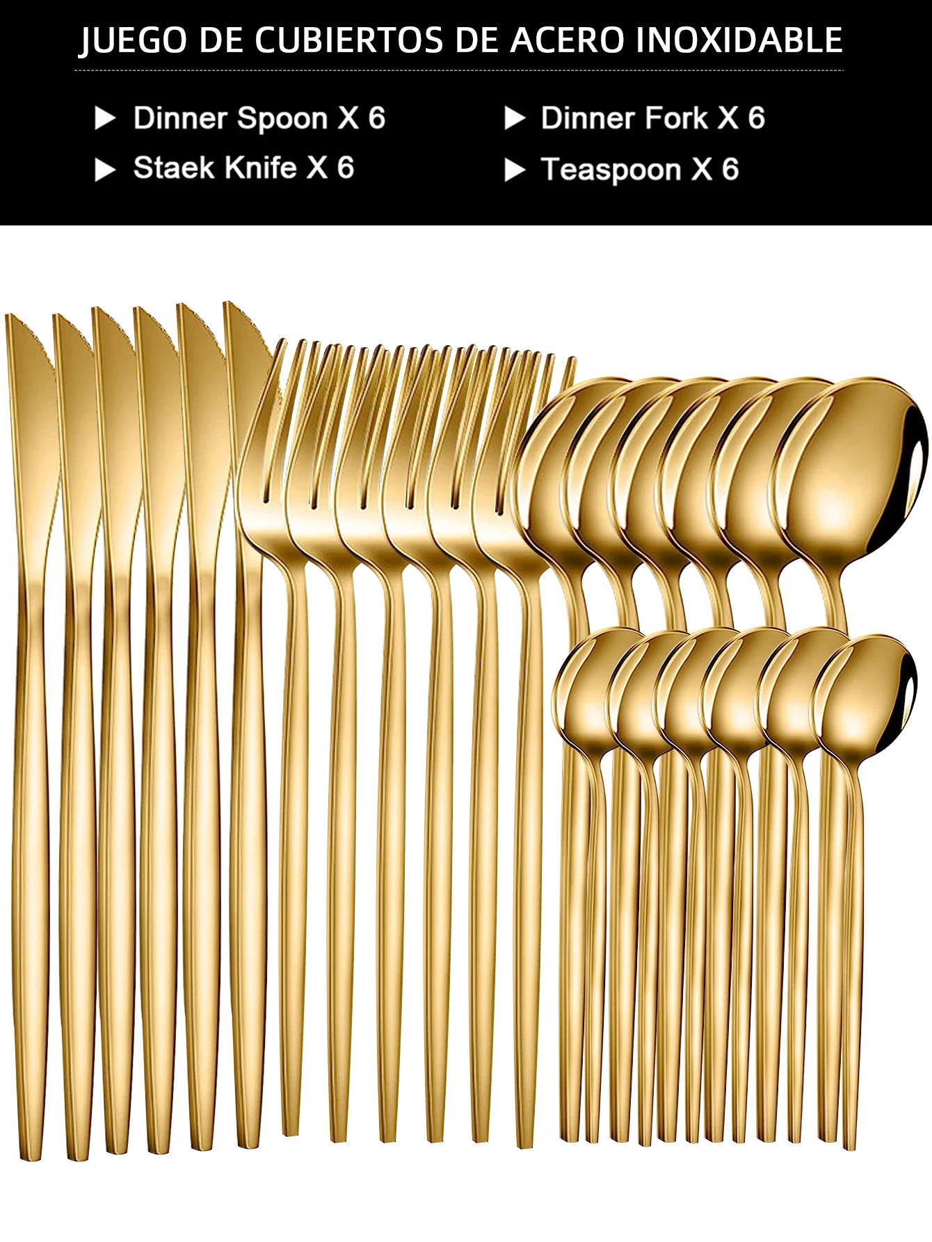 24-Piece Stainless Steel Cutlery Set