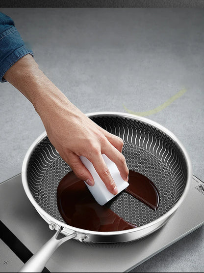 Tri-Ply Stainless Steel Honeycomb Wok