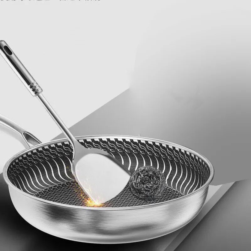 Tri-Ply Stainless Steel Honeycomb Wok
