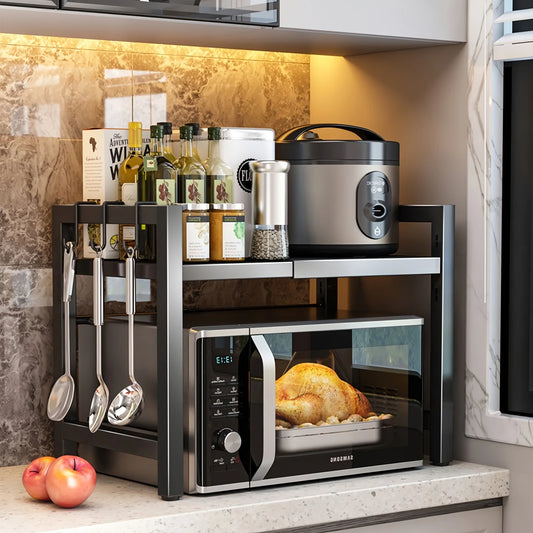 Expandable Microwave Shelf Rack