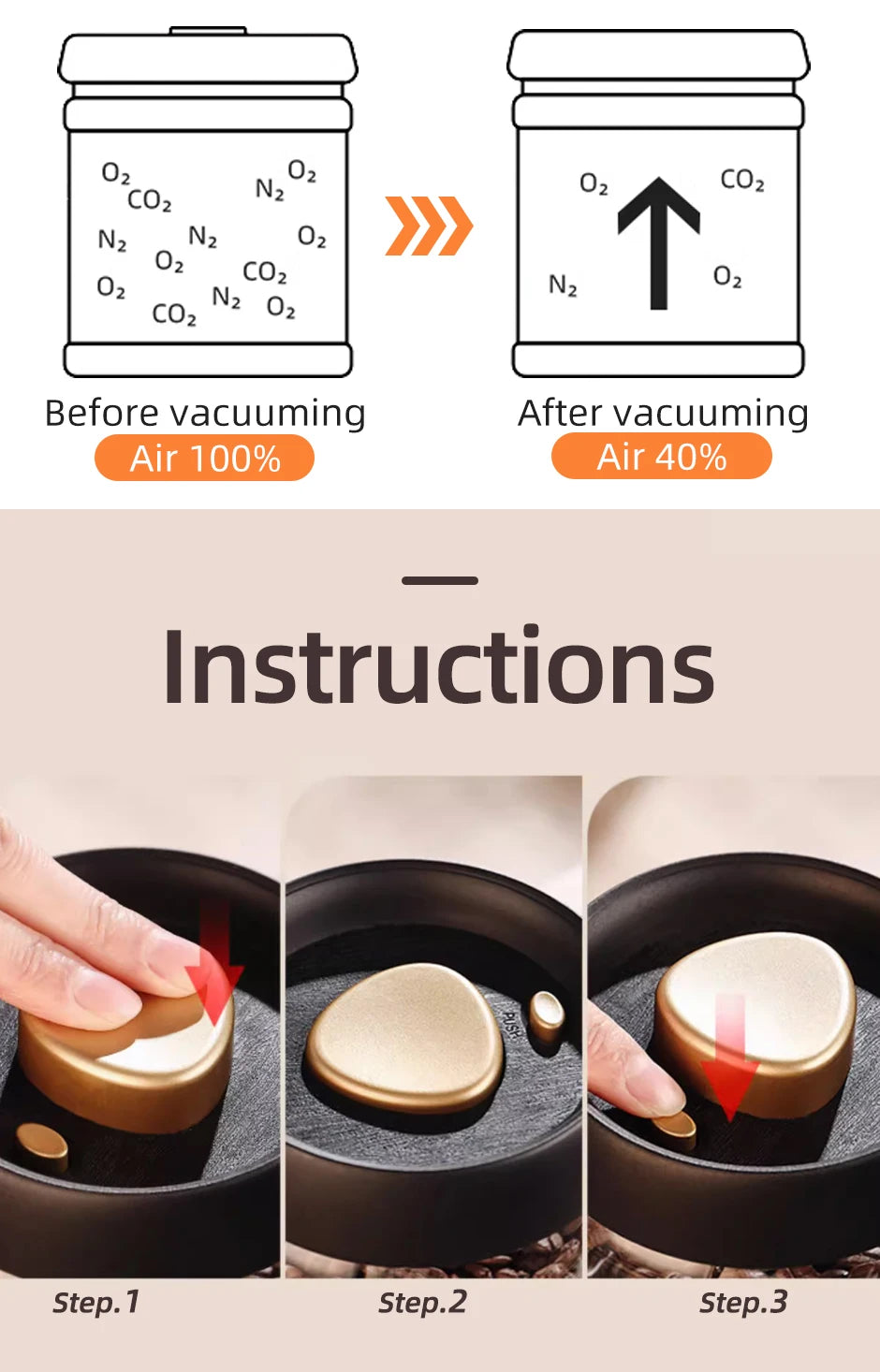 Vacuum Seal Coffee Jar