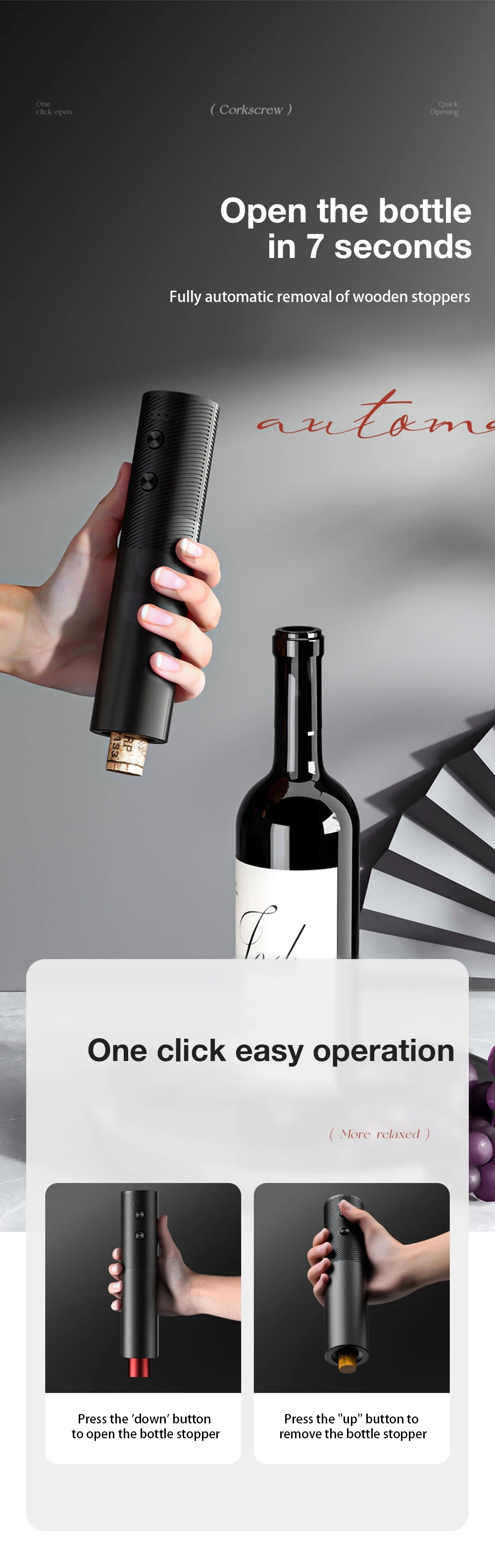 Automatic Electric Wine Opener