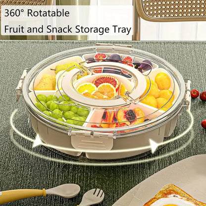 Rotating Divided Snack Tray