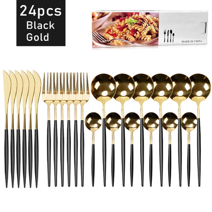 24-Piece Stainless Steel Cutlery Set