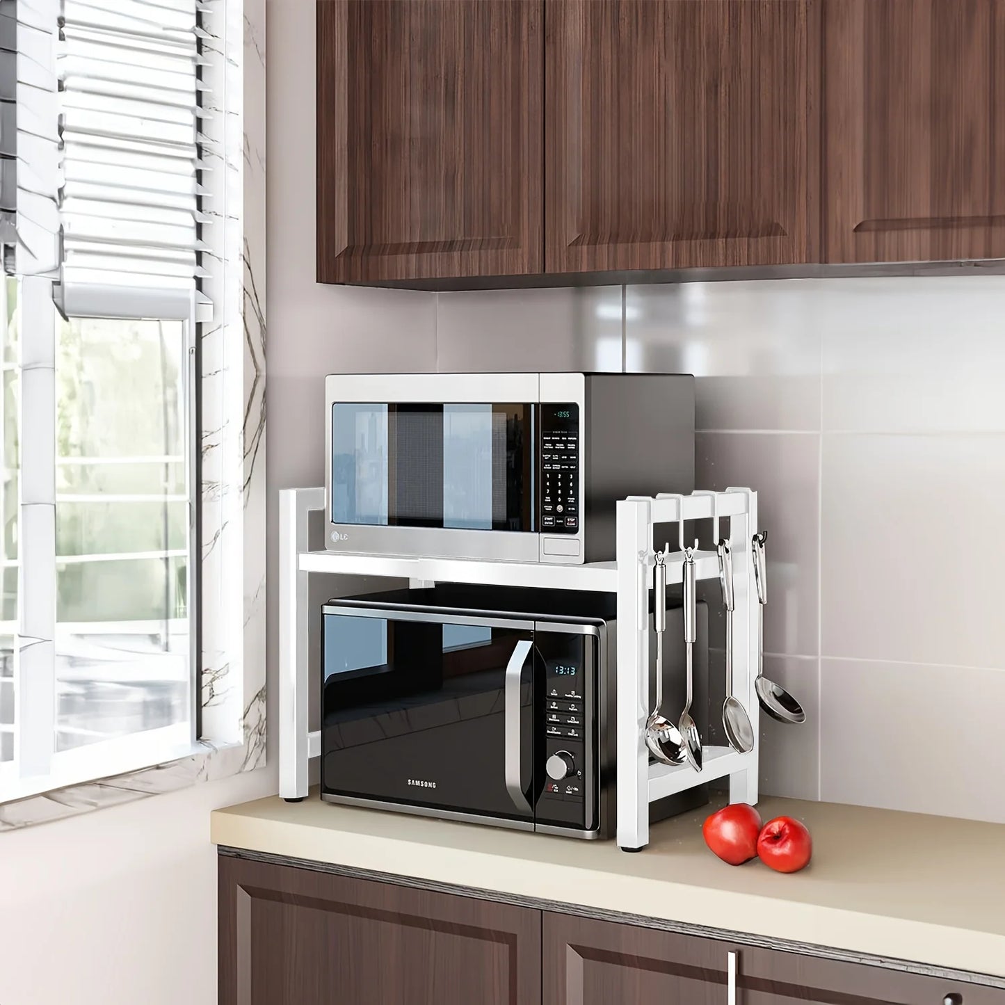 Expandable Microwave Shelf Rack