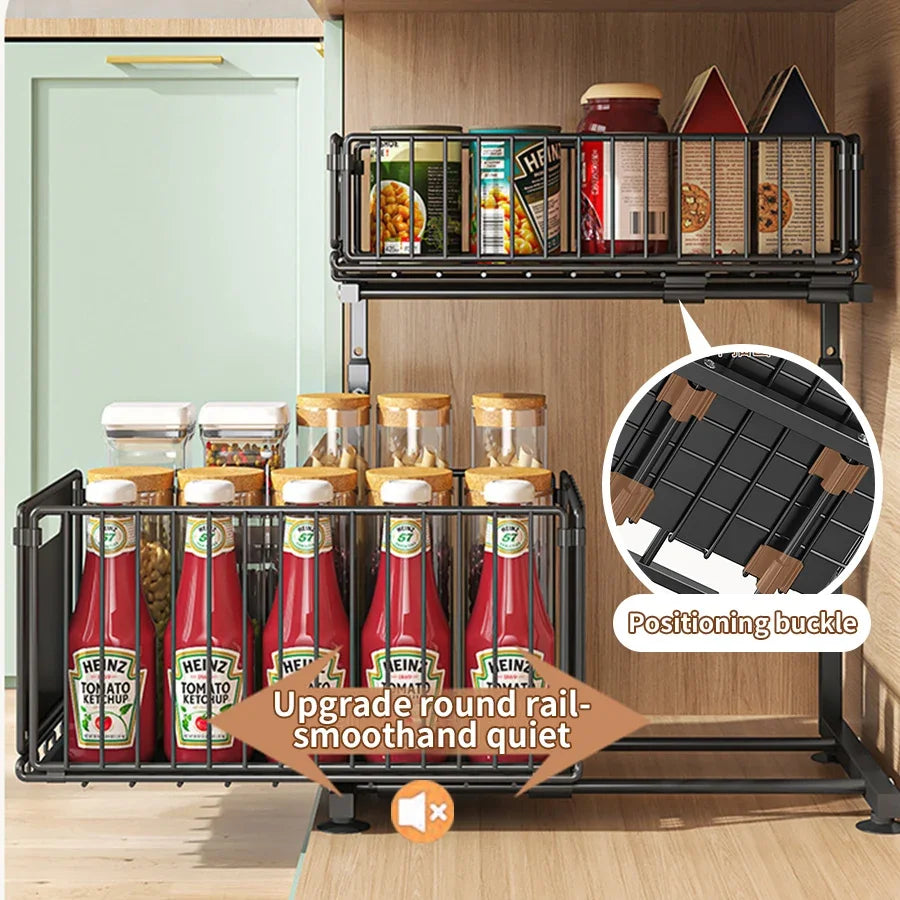 2-Tier Pull-Out Under Sink Organizer