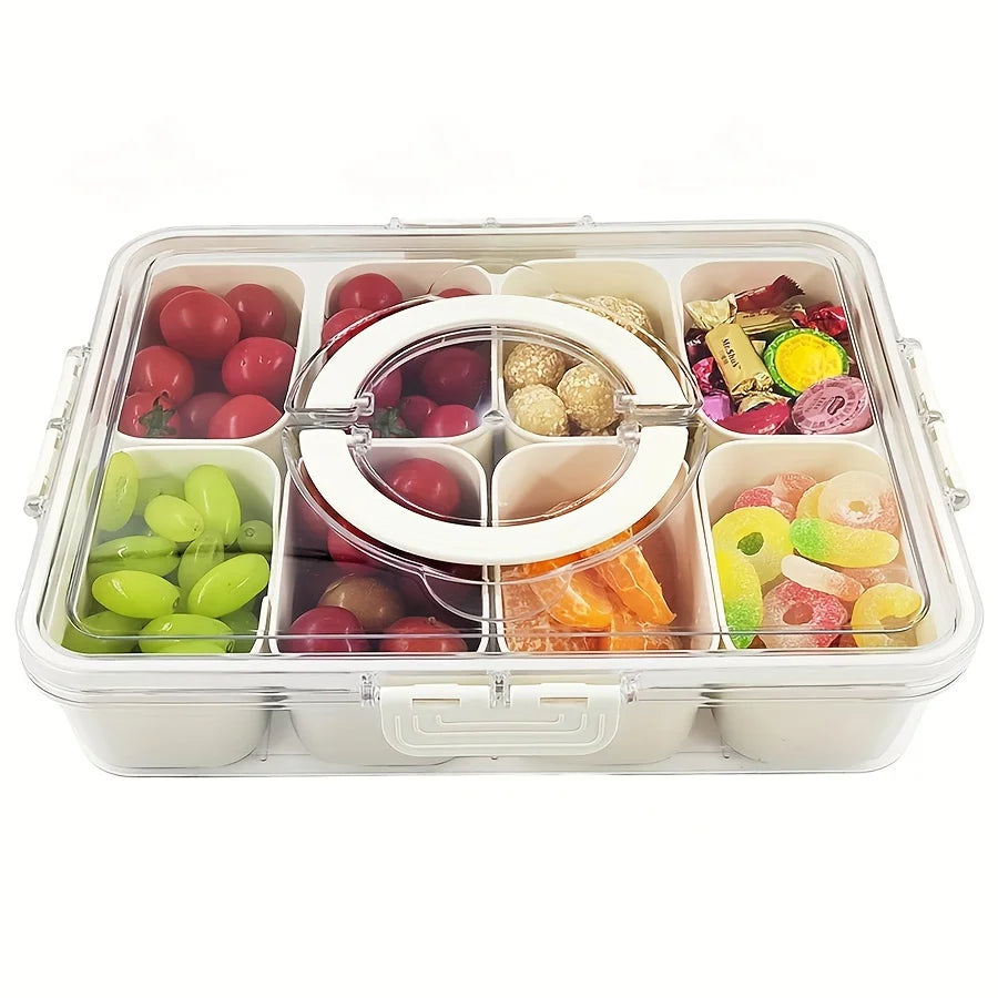 Rotating Divided Snack Tray