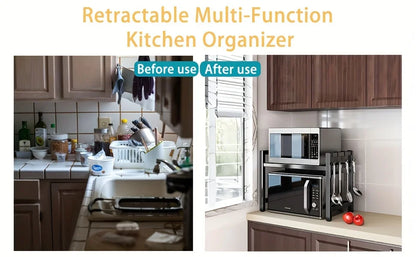 Expandable Microwave Shelf Rack