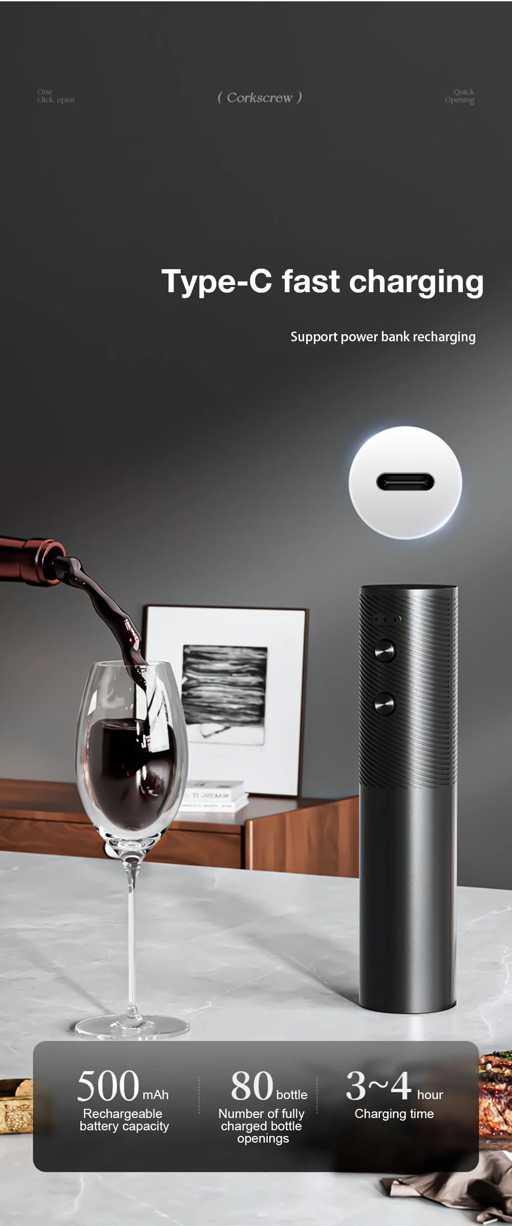 Automatic Electric Wine Opener