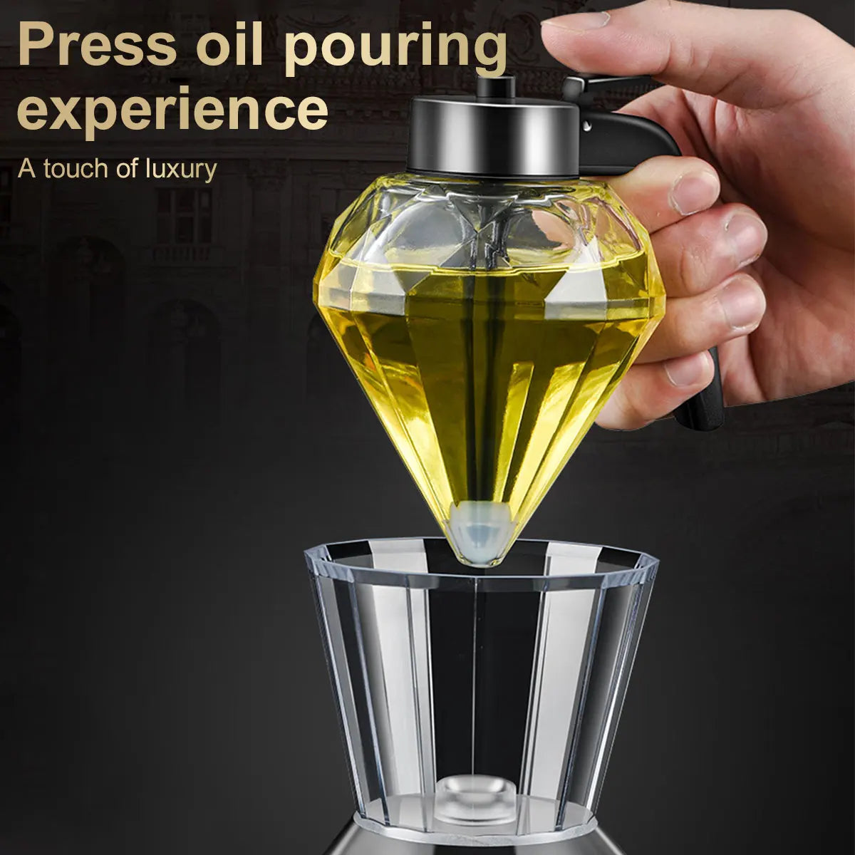 Diamond Glass Honey Dispenser