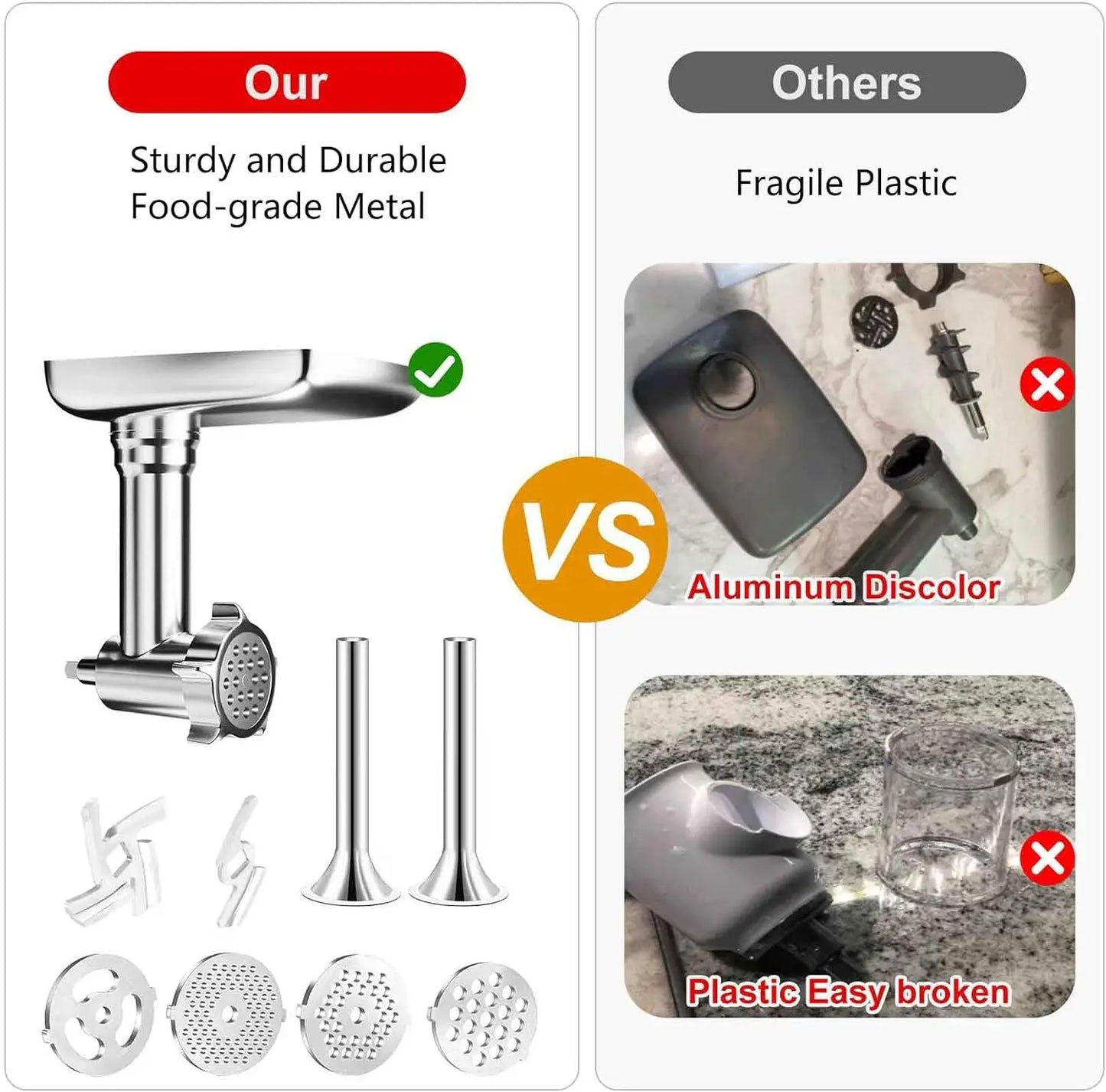 Metal Stand Mixer Grinder Attachment