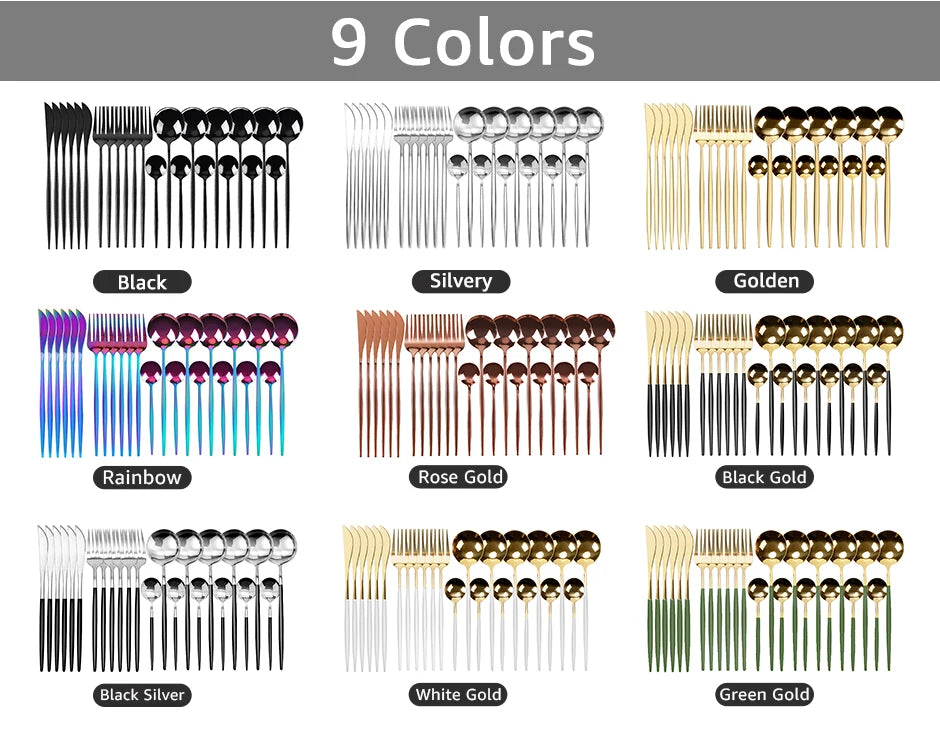 24-Piece Stainless Steel Cutlery Set