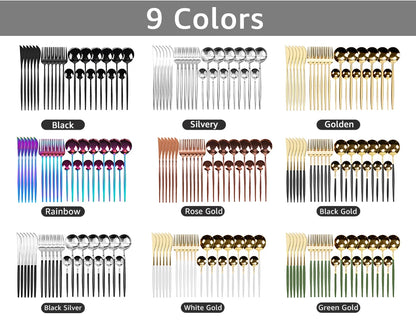 24-Piece Stainless Steel Cutlery Set
