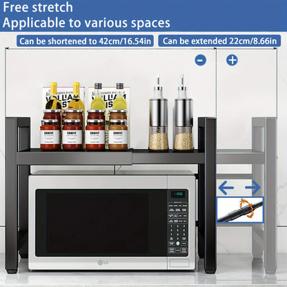 Expandable Microwave Shelf Rack