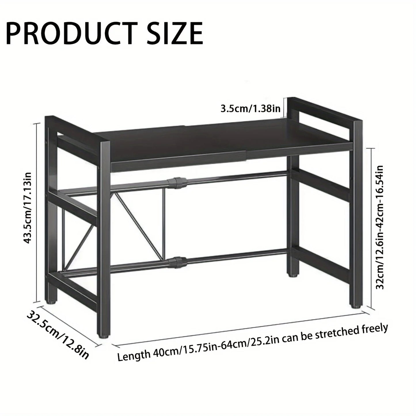 Expandable Microwave Shelf Rack