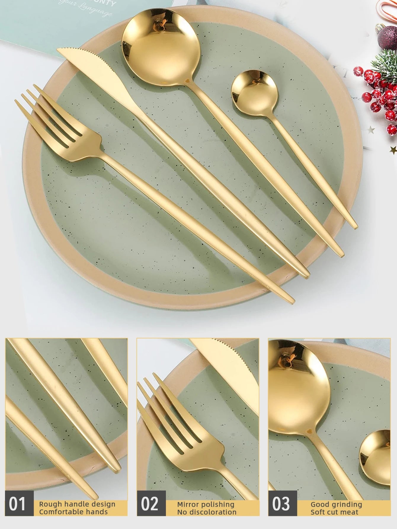 24-Piece Stainless Steel Cutlery Set
