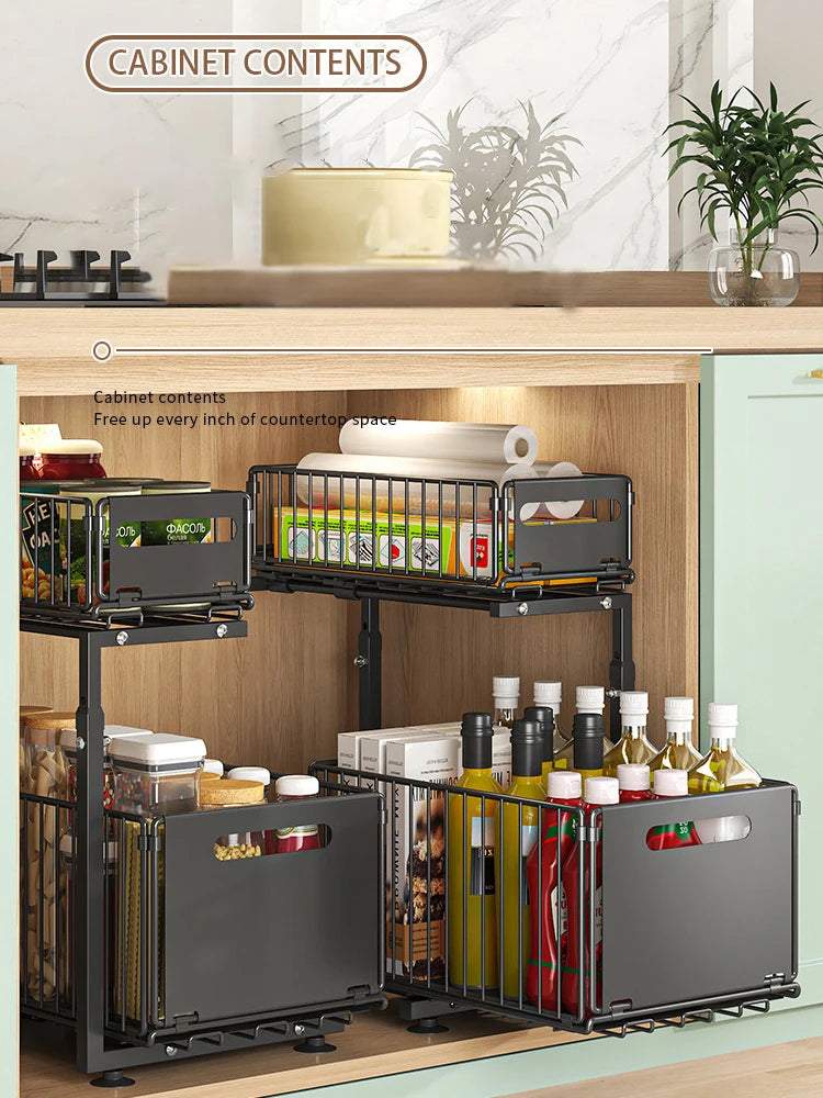 2-Tier Pull-Out Under Sink Organizer
