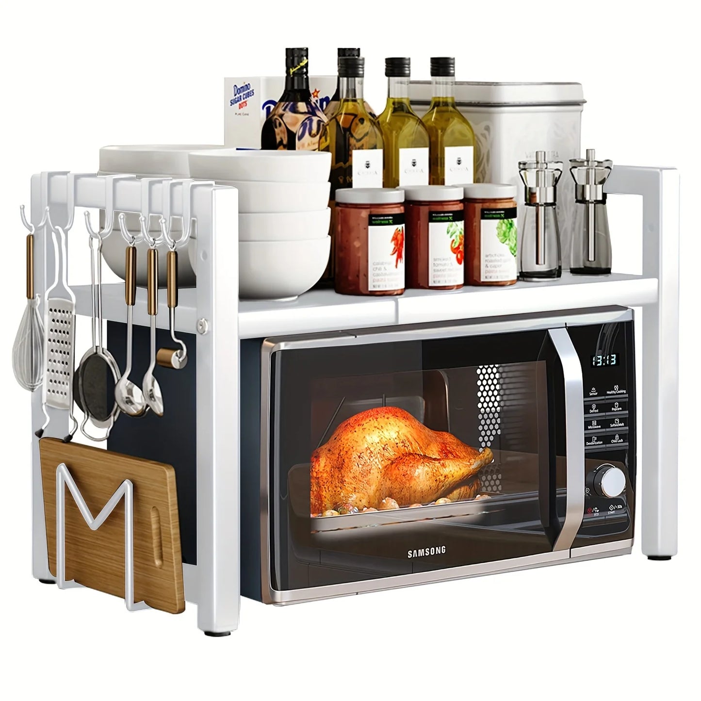Expandable Microwave Shelf Rack