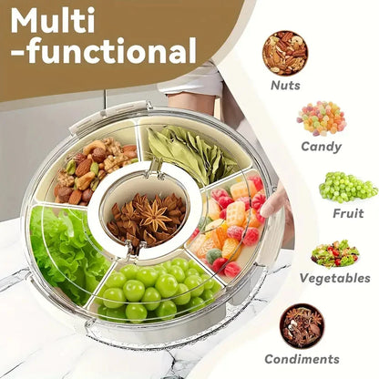 Rotating Divided Snack Tray