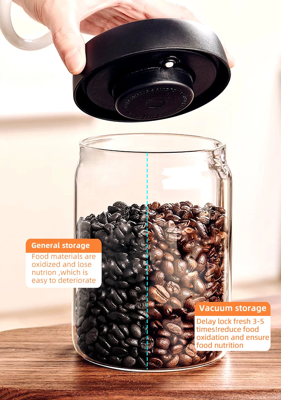 Vacuum Seal Coffee Jar