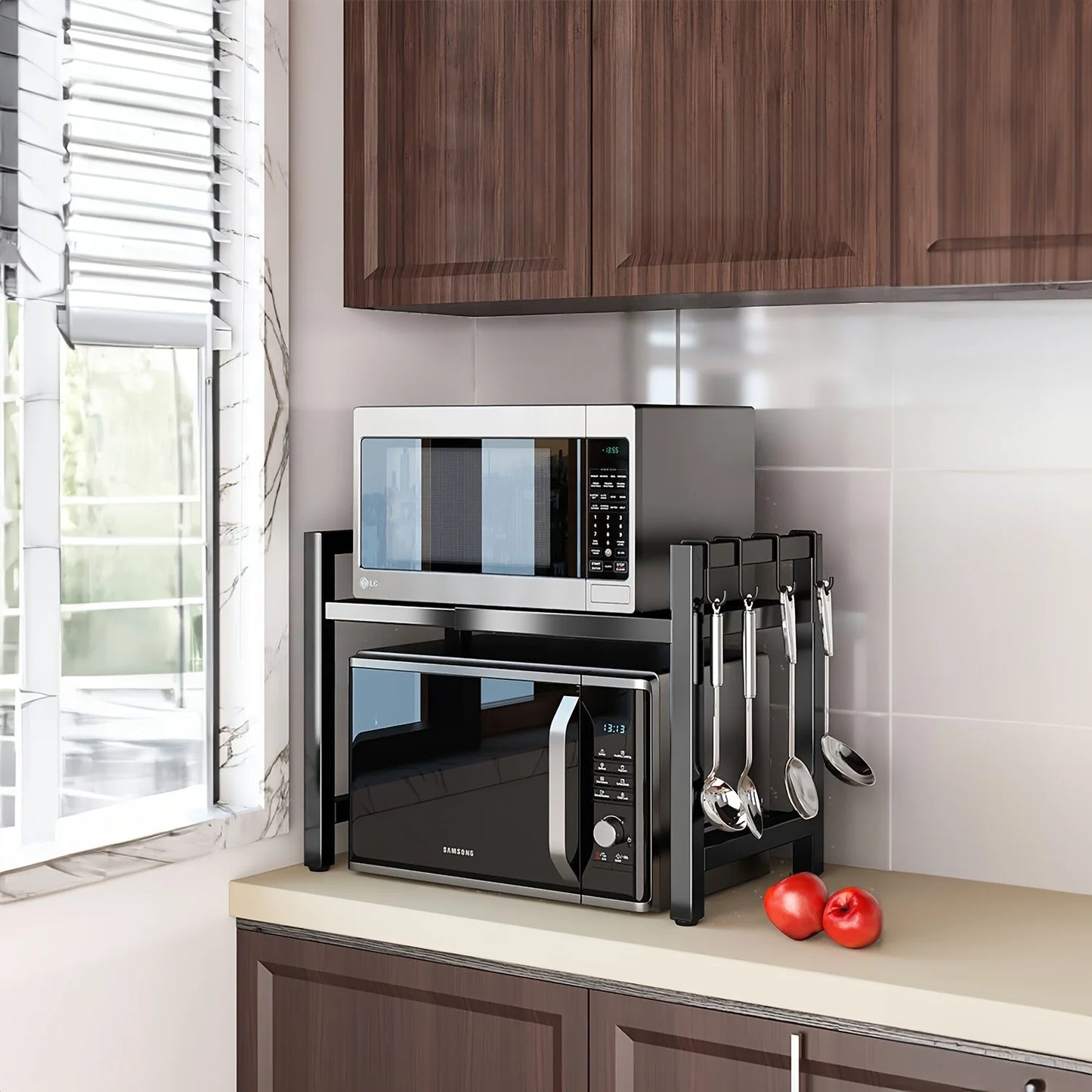 Expandable Microwave Shelf Rack