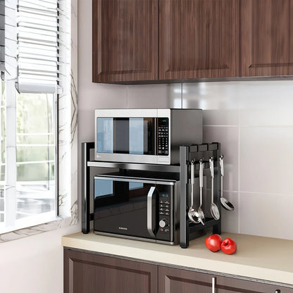Expandable Microwave Shelf Rack