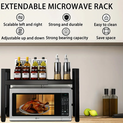 Expandable Microwave Shelf Rack