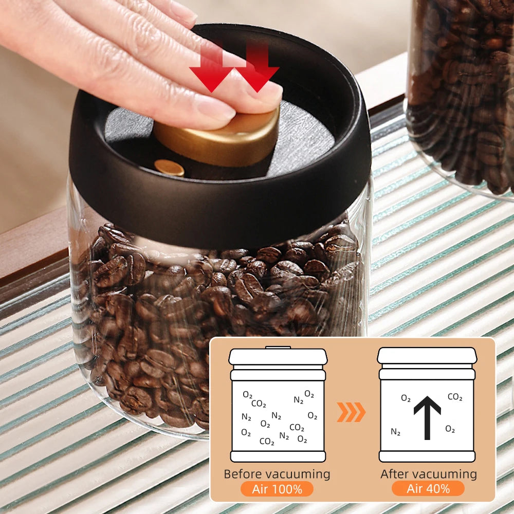 Vacuum Seal Coffee Jar