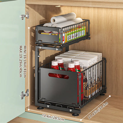 2-Tier Pull-Out Under Sink Organizer