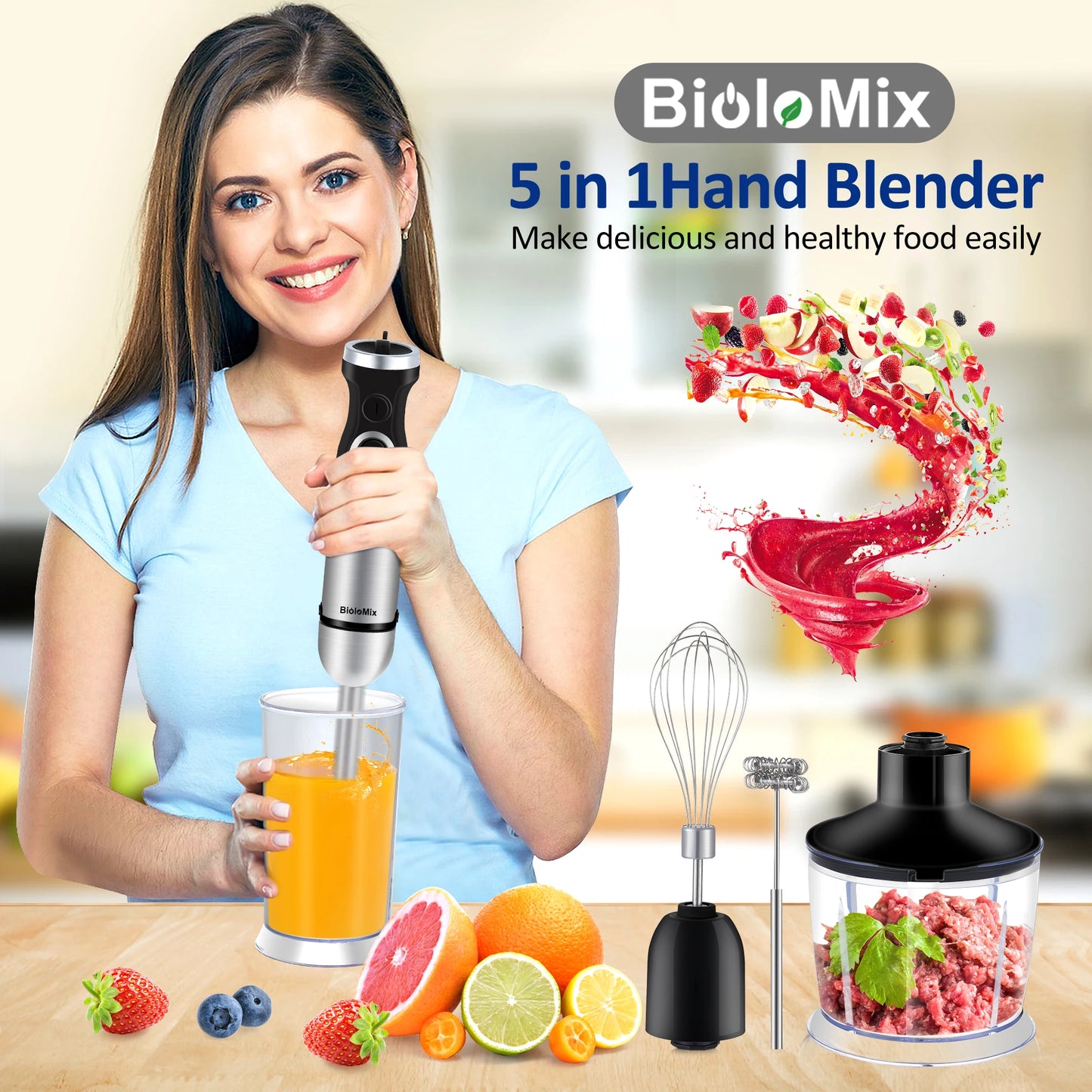 5-in-1 Immersion Hand Blender Set